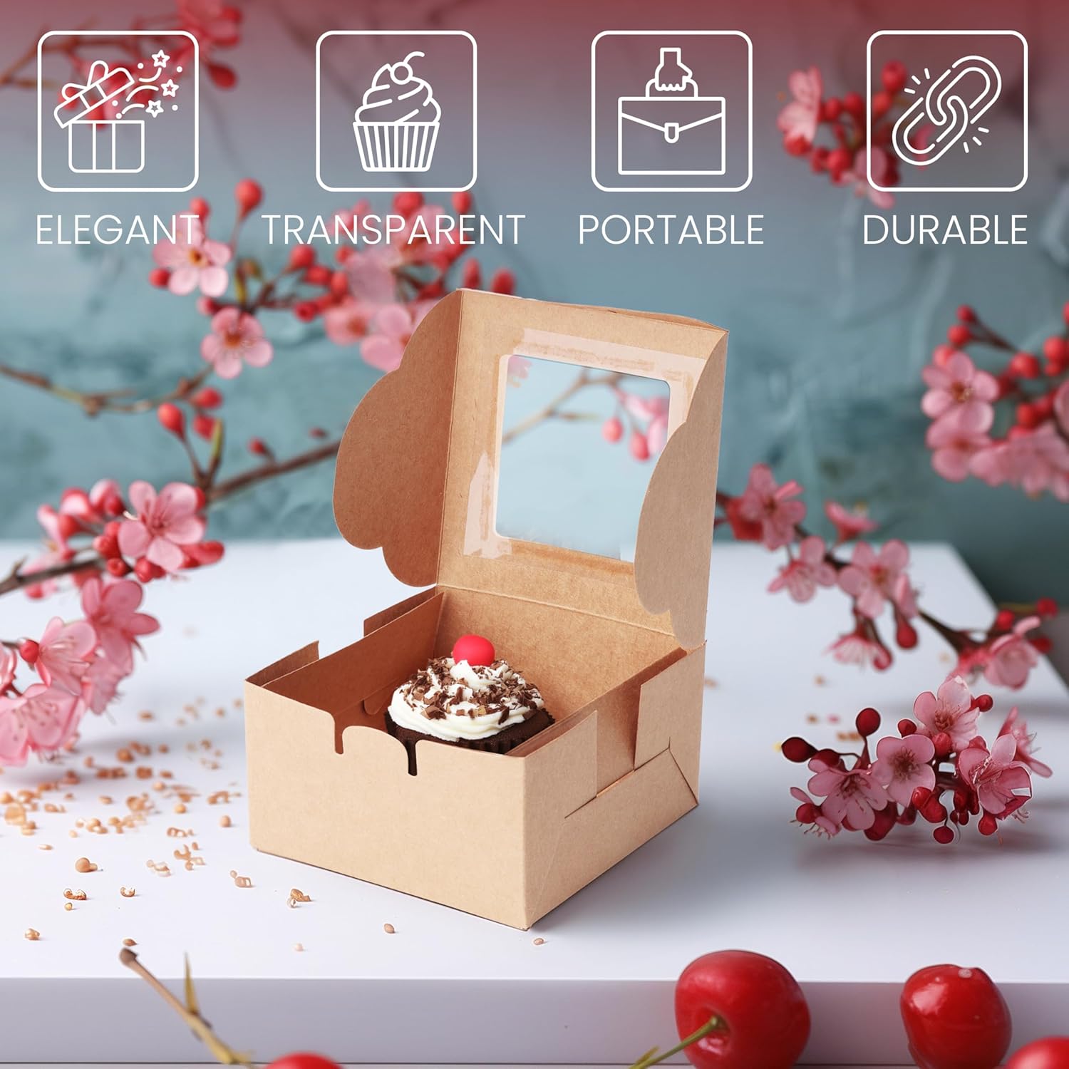 Cajas Kraft para Pastelería 50u Cajas Kraft para Pastelería 50u